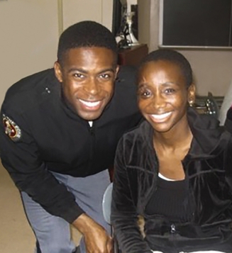 Gauthier with her then-classmate CDT Christopher Clark ’10 after her accident