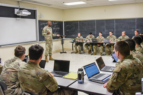 Lieutenant Colonel McKinley Wood ’01, the 2023 Alexander R. Nininger Award recipient