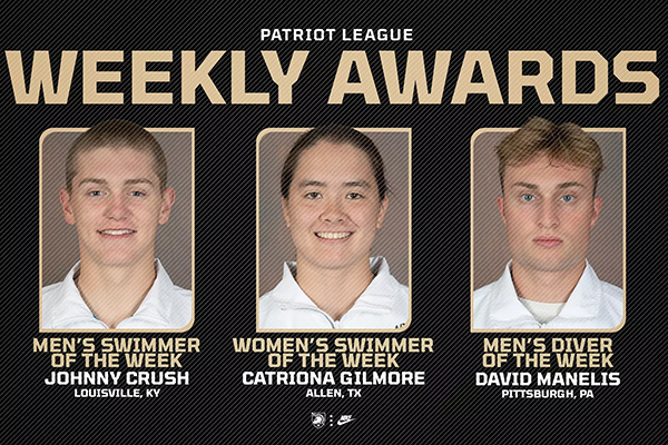 Army Swimming & Diving Claims 3 Patriot League Weekly Awards