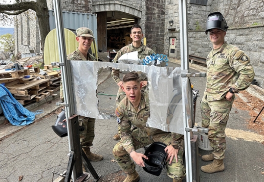 Cadets from the 2024 Team ARSON capstone project